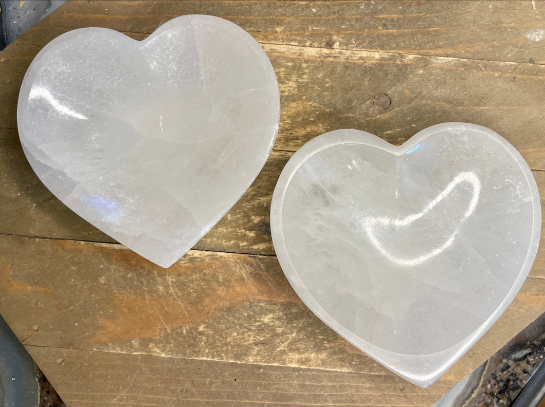 Selenite Heart Shape Charging Plate