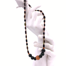 Load image into Gallery viewer, Multi- Color Tourmaline Necklace with jade circle pendant
