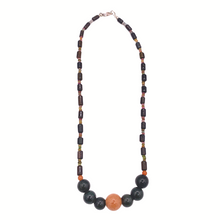 Load image into Gallery viewer, Multi- Color Tourmaline Necklace with jade circle pendant
