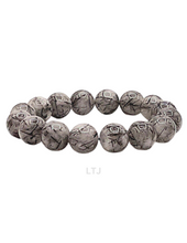 Load image into Gallery viewer, Tourmalated Quartz Bead Bracelet
