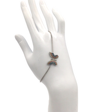 Load image into Gallery viewer, Sterling silver Bracelet with butterfly Charm
