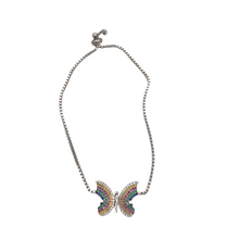 Cargar imagen en el visor de la galería, Sterling silver Bracelet with butterfly Charm
