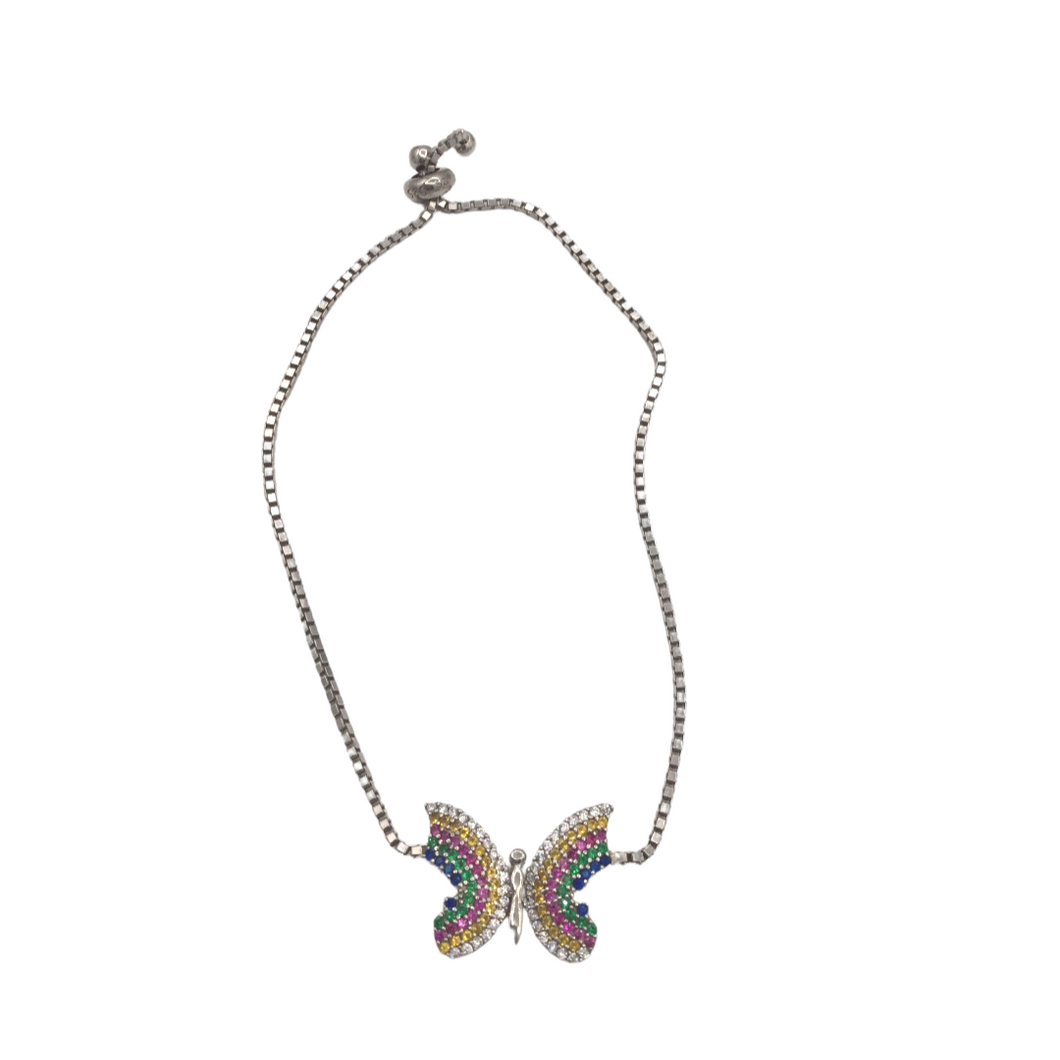 Sterling silver Bracelet with butterfly Charm