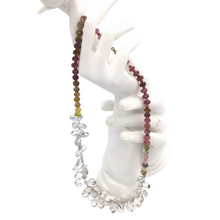 Load image into Gallery viewer, Quartz crystal necklace with multi gemstones
