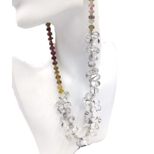 Load image into Gallery viewer, Quartz crystal necklace with multi gemstones
