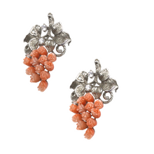 Load image into Gallery viewer, Coral brooch in sterling silver
