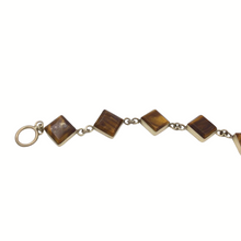 Cargar imagen en el visor de la galería, Yellow tiger&#39;s eye bracelet in sterling silver
