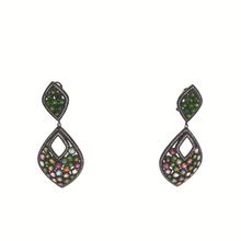 Load image into Gallery viewer, Multi gemstones earring in sterling silver
