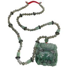 将图片加载到图库查看器，Burmese jade Necklace with Dragon Head Pendant
