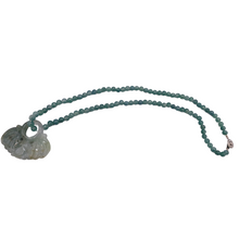 将图片加载到图库查看器，Burmese Jade Necklace with Flower Pendant
