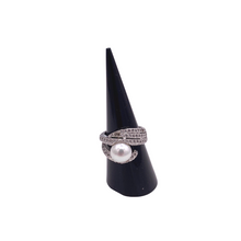 Cargar imagen en el visor de la galería, Pearl Ring in Sterling silver with  Diamquoie
