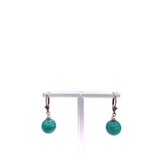 Cargar imagen en el visor de la galería, Blue Turquoise Earrings in Sterling Silver
