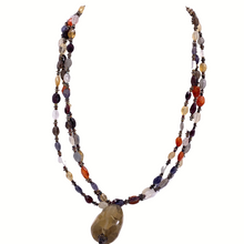 Load image into Gallery viewer, Multi Color Tourmaline Necklace In Sterling Silver
