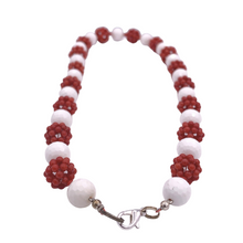 Load image into Gallery viewer, red Skin Coral Necklace ,  Bracelet and earrings Set
