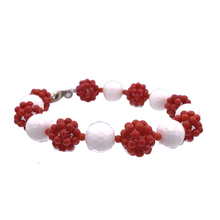 Load image into Gallery viewer, red Skin Coral Necklace ,  Bracelet and earrings Set
