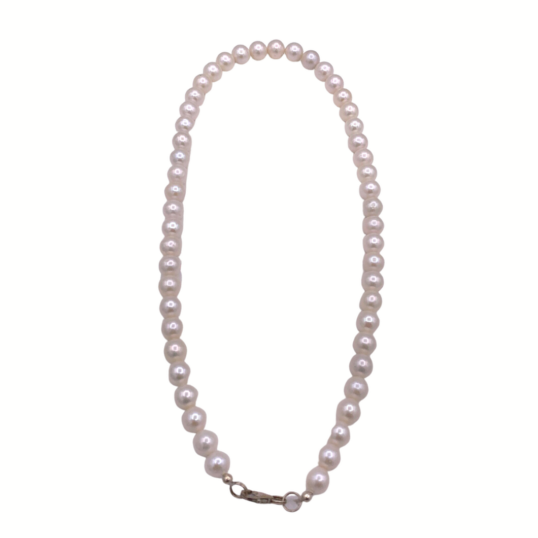 Fresh water pearl Necklace with sterling silver