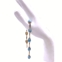 Load image into Gallery viewer, Larimar Bracelet In Sterling silver with Tear drop Shape
