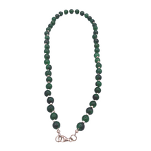 Load image into Gallery viewer, Burmese Jade bead Necklace of a jewelry set, with a sterling silver lobster clasp
