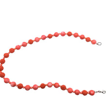 Load image into Gallery viewer, Australian Coral Bead Necklace, Salmon coral
