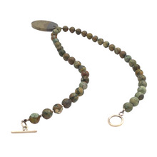 Cargar imagen en el visor de la galería, Jasper Necklace with oval shape pendant
