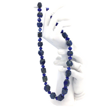 Загрузить изображение в средство просмотра галереи, Lapis Lazuli necklace with square Shape
