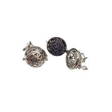 Cargar imagen en el visor de la galería, Essential oil diffuser Hollow Ball Locket Pendant with Lava Rock Bead
