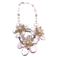 Load image into Gallery viewer, Mother of Pearl Necklace with Flower Pendant
