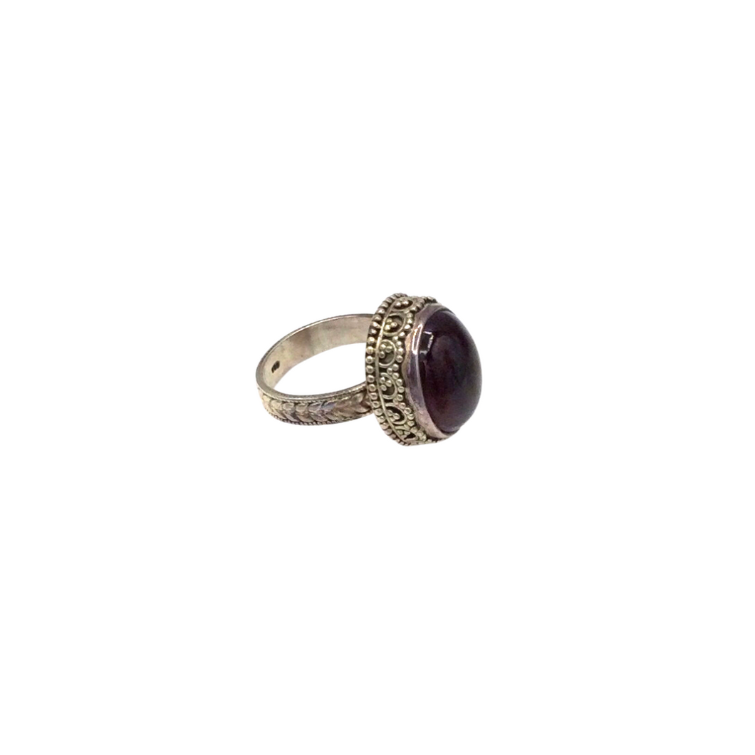 Garnet ring in sterling silver