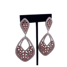 Load image into Gallery viewer, Garnet earrings in sterling silver with Diamonquie
