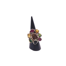 Load image into Gallery viewer, Multi - Color Tourmaline ring and earrings Set
