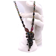 Cargar imagen en el visor de la galería, Multi - Colored Tourmaline Necklace in Sterling Silver
