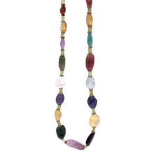 Cargar imagen en el visor de la galería, Multi-Colored Tourmaline Necklace In sterling silver
