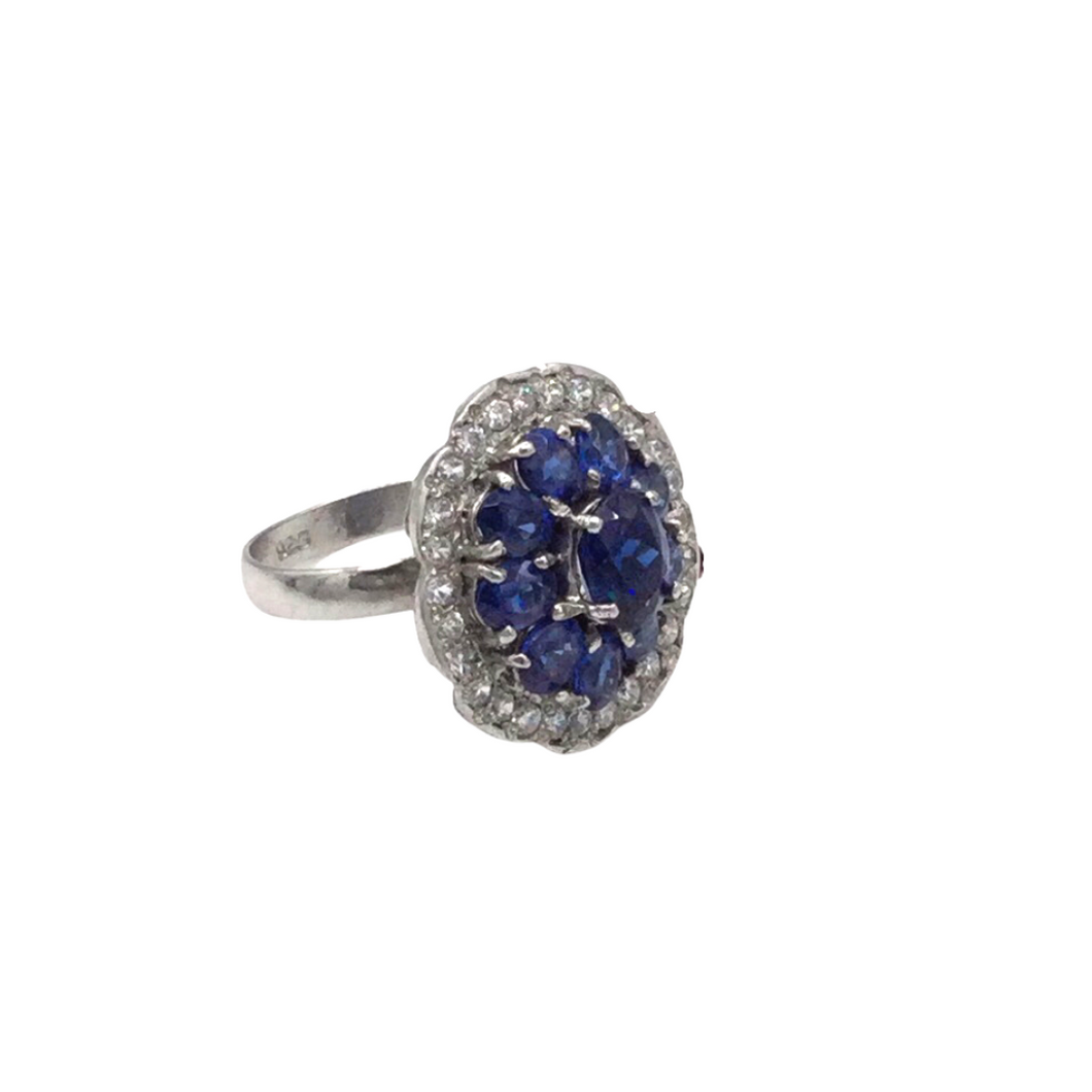 Sapphire Ring in Sterling Silver