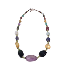 Cargar imagen en el visor de la galería, Multi-Colored Tourmaline Necklace In sterling silver
