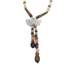 Load image into Gallery viewer, Burmese Jade Pendant hanging on a Burmese Jade bead necklace
