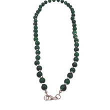 Load image into Gallery viewer, Burmese Jade bead Necklace of a jewelry set, with a sterling silver lobster clasp
