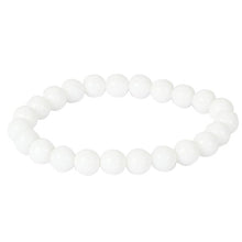 Cargar imagen en el visor de la galería, White Agate bead bracelet with elastic string
