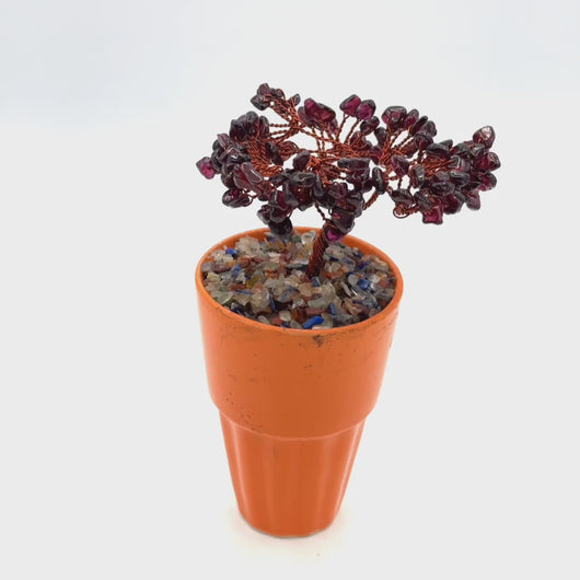 garnet gemstone tree
