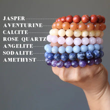 Load image into Gallery viewer, 7 Chakra + Lava Rock Bracelet
