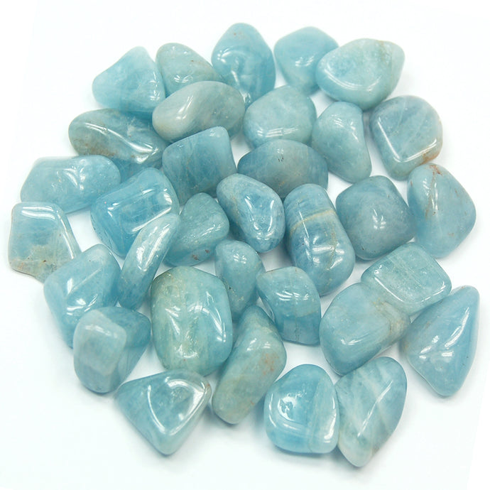 Aquamarine tumbled stones 