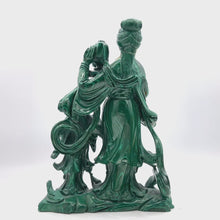 Cargar y reproducir el video en el visor de la galería, Malachite sculpture from 20th century
