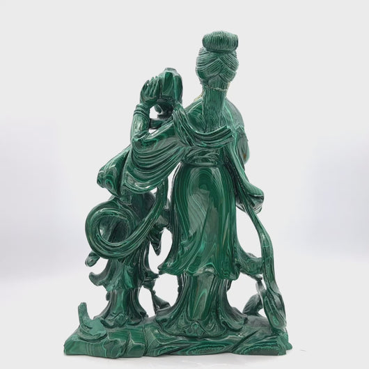 Malachite sculpture from 20th century