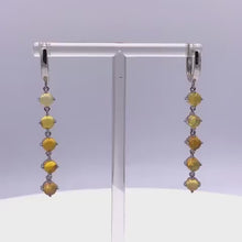 Cargar y reproducir el video en el visor de la galería, Ethiopian Opal Hanging Earrings in Sterling Silver
