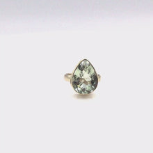 Load and play video in Gallery viewer, Green Amethyst Ring in Sterling Silver
