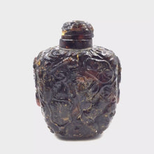 Load and play video in Gallery viewer, Carvings of Ancient Chinese Symbols on a Hand-Carved Snuff Bottle
