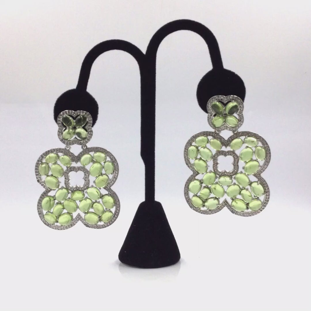 Peridot earrings in sterling silver