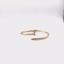 Load and play video in Gallery viewer, Video of Rose Gold nail bracelet
