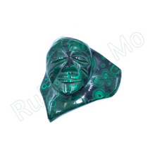 Загрузить изображение в средство просмотра галереи, Hand-Carved Malachite Mask Figurine
