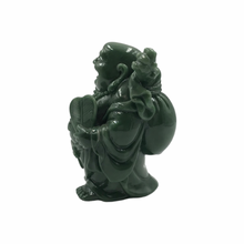 Загрузить изображение в средство просмотра галереи, Hand-Carved Happy Buddha Green Porcelain Statue
