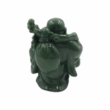 Загрузить изображение в средство просмотра галереи, Hand-Carved Happy Buddha Green Porcelain Statue
